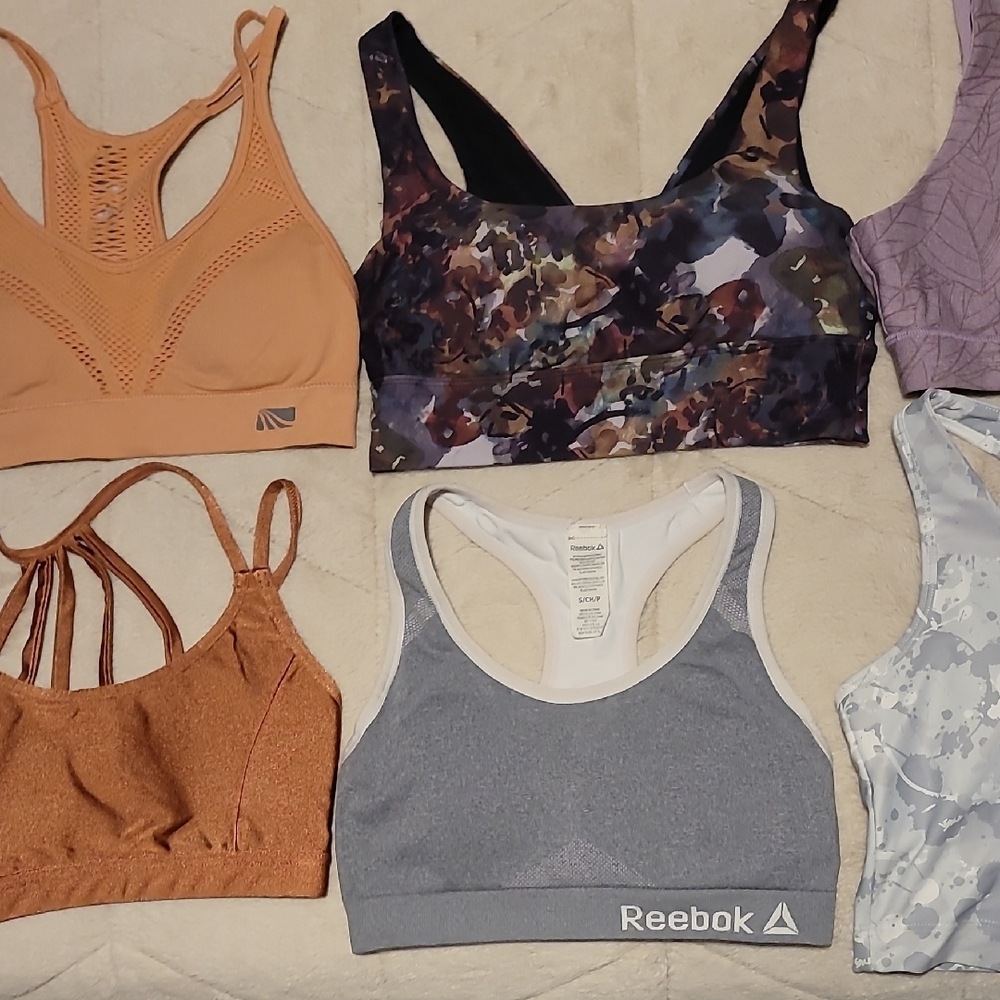 Bundle Sports Bras. Reebok Gray and White Sports Bra And Other Brands